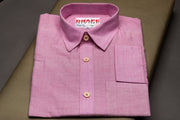 Elegant Pink Cotton Shirt